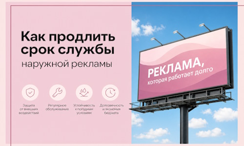 Как продлить срок службы наружной рекламы в  Белебее