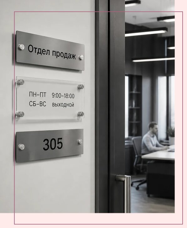 Офисные таблички на дверь в Белебее по цене от 4998 р. | Аванза-Блб